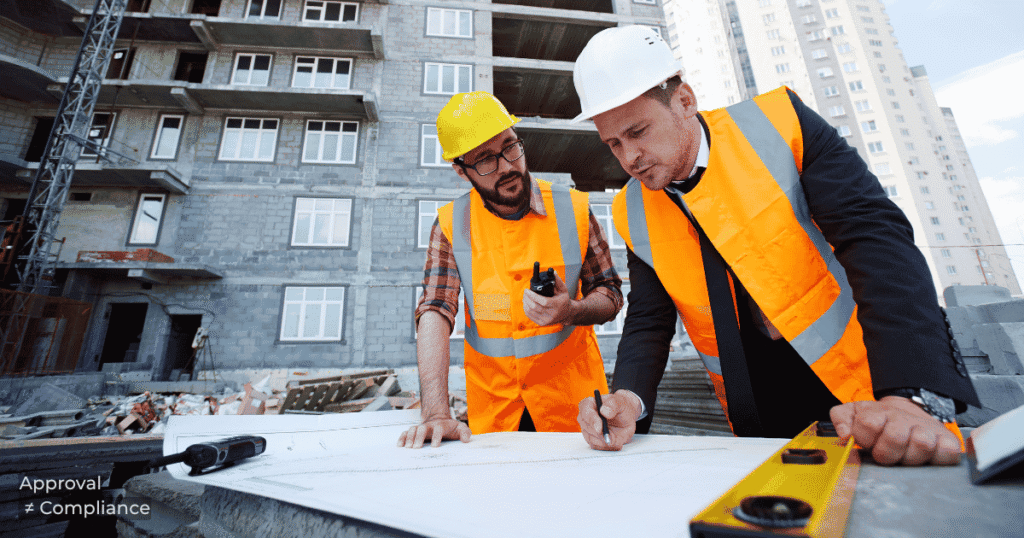 Professional contract administration review of construction material compliance.